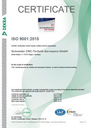 Zertifikat ISO 9001 2015 Umfirmierung eng